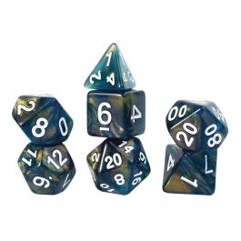 RPG Dice Set (7): Treasure Series - Onyx