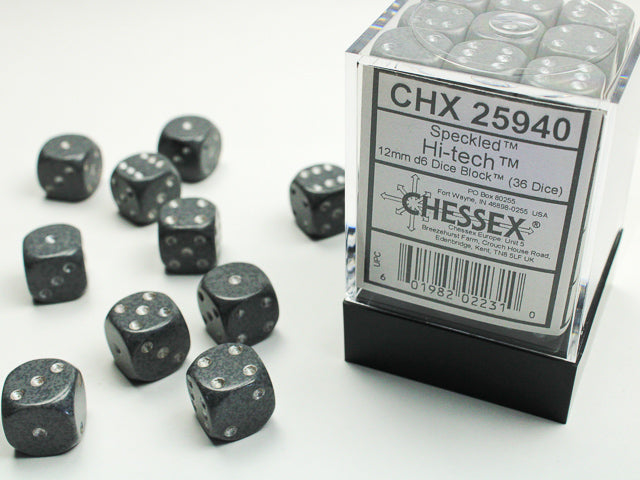 Speckled 12mm D6 Hi-Tech Dice Block (36)