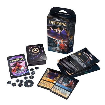 Disney Lorcana: Rise of the Floodborn - Amber & Sapphire and Amethyst & Steel Starter Decks Set (2)