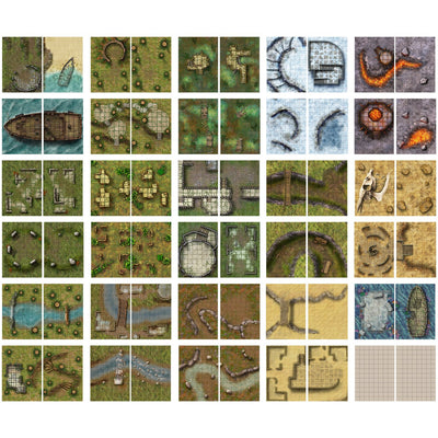 Big Book of Battle Mats: Wilds - Wrecks & Ruins