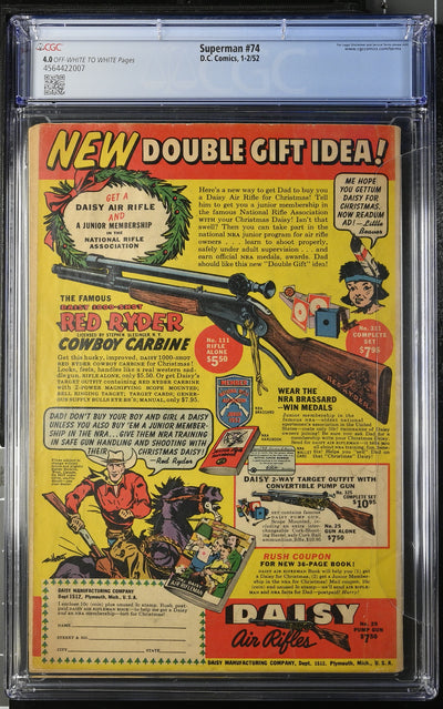 Superman (1952) #74 - CGC 4.0 - Luthor appearance