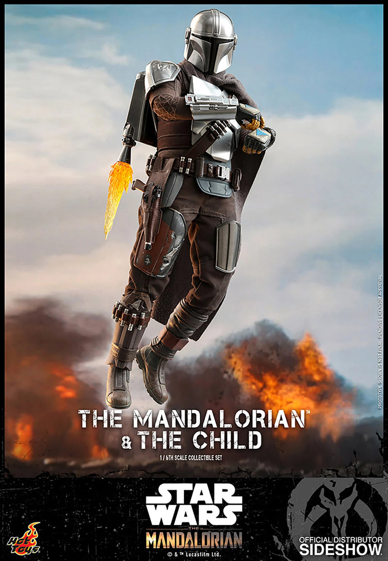 Hot Toys Star Wars The Mandalorian and The Child Sixth Scale Collectible Figure Collector Edition