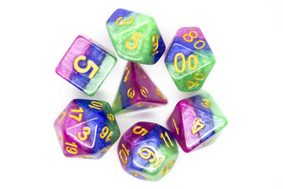 Gradients - Jester's Court 7 Piece RPG Dice Set