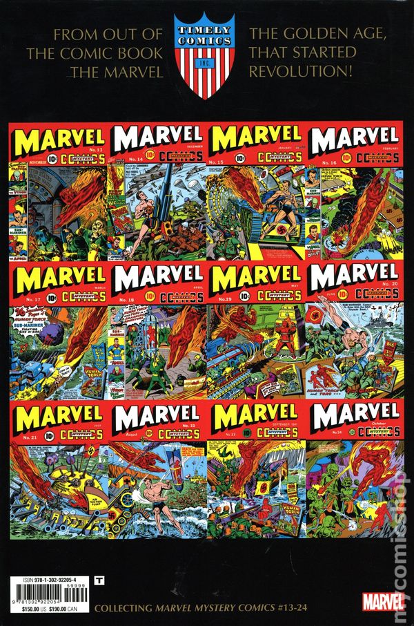 Golden Age Marvel Comics Omnibus Hardcover Volume 01 (New Printing)