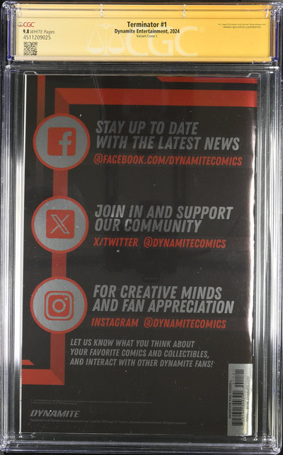 Terminator (2024) #1 - CGC 9.8 - Declan Shalvey Foil Variant - Signed