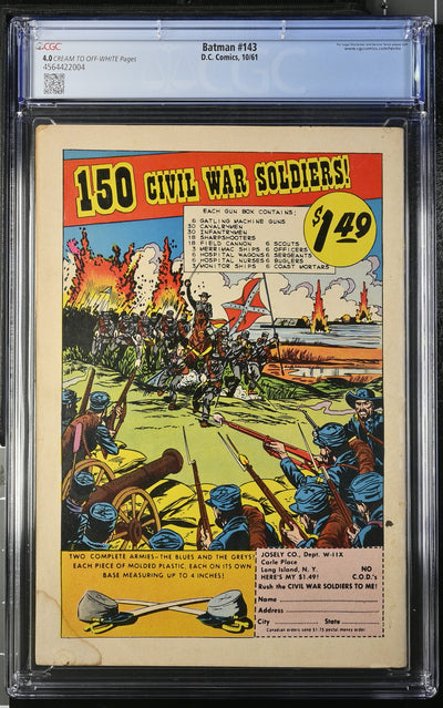 Batman (1961) #143 - CGC 4.0 - Last 10 cent issue