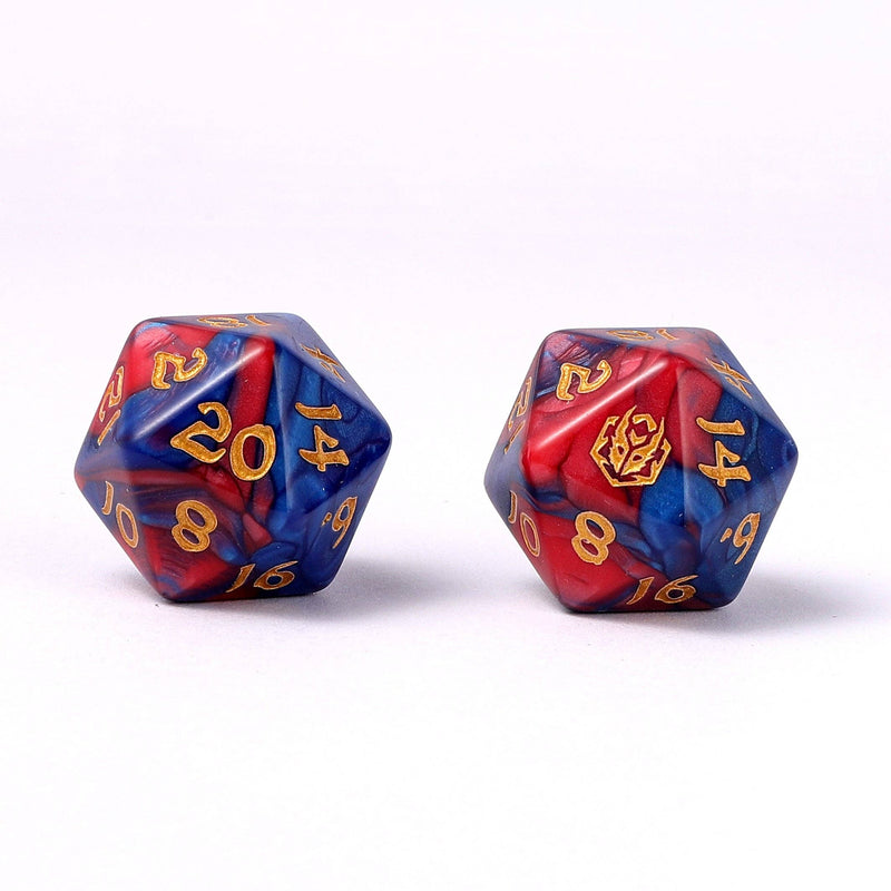 Wholesale Wyrmforged Rollers - Rounded Edge 8 Piece Polyhedral Dice set - Stormcaller
