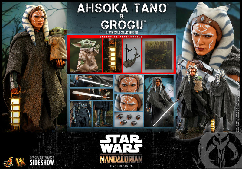 Hot Toys Star Wars Ahsoka Tano and Grogu Sixth Scale Collectible Figure Set