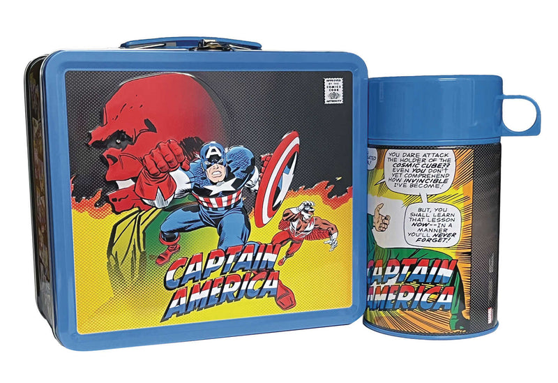 Tin Titans Captain America Classic Previews Exclusive Lunch Box With Beverage Container