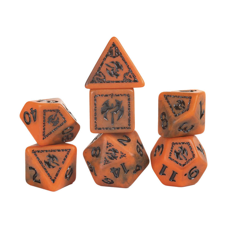 Dungeons & Dragons  Adventure Dice Barbarian Orange Set