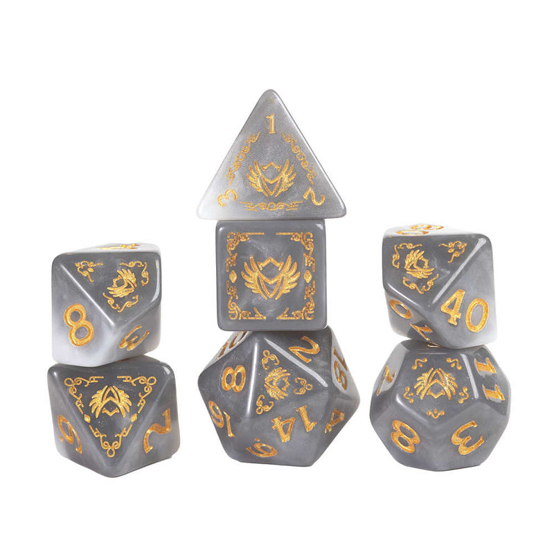 Dungeons & Dragons  Adventure Dice Paladin White Grey Set