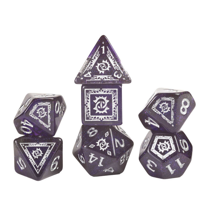 Dungeons & Dragons  Adventure Dice Warlock Purple Set