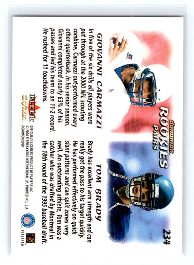 2000 SkyBox Dominion #234 Giovanni Carmazzi / Tom Brady