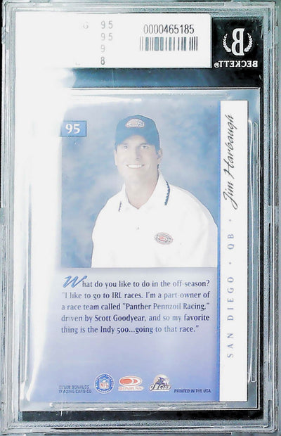 2000 Donruss Preferred Graded Series #95 Jim Harbaugh BGS 8.5