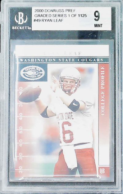 2000 Donruss Preferred Graded Series #49 Ryan Leaf BGS 9.0