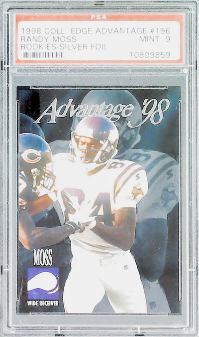 1998 Collector'S Edge Advantage #196 Randy Moss Rookies-Silver Foil PSA 9