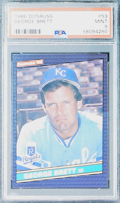 1986 Donruss #53 George Brett PSA 9