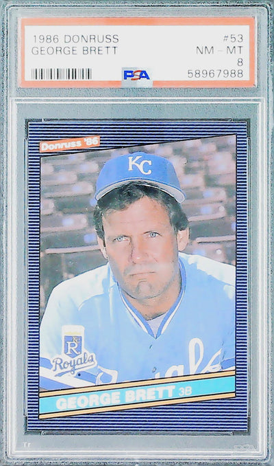 1986 Donruss #53 George Brett PSA 8