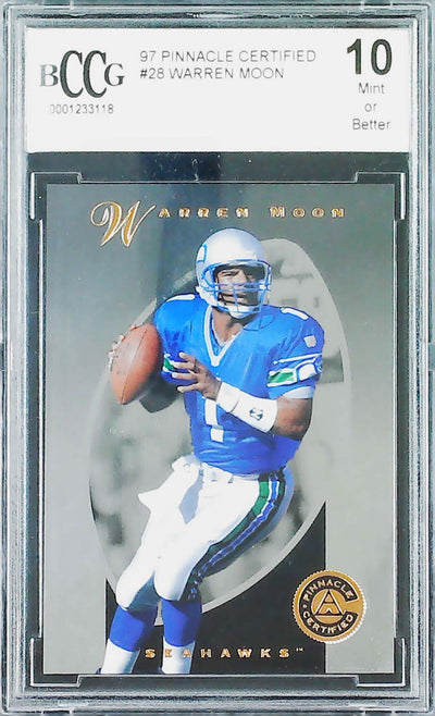 1997 Pinnacle Certified #28 Warren Moon BCCG 10.0