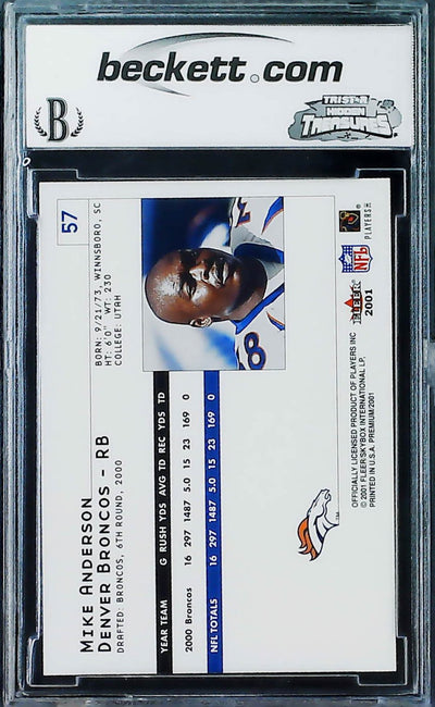 2001 Fleer Premium #57 Mike Anderson BCCG 9.0