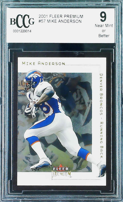 2001 Fleer Premium #57 Mike Anderson BCCG 9.0