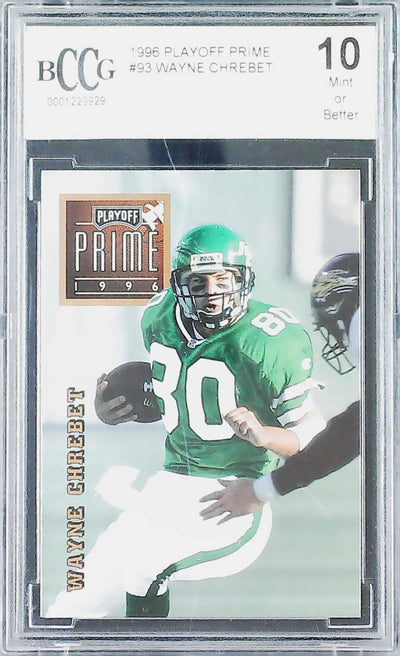 1996 Playoff Prime #93 Wayne Chrebet BCCG 10.0