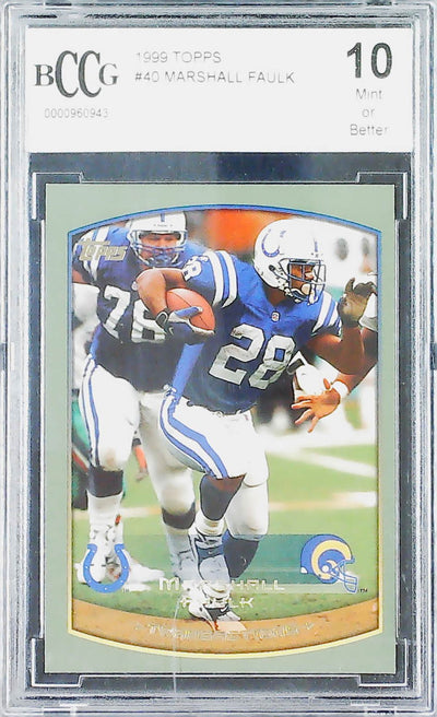 1999 Topps #40 Marshall Faulk BCCG 10.0