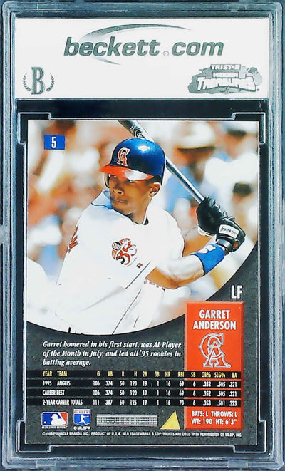 1996 Pinnacle #5 Garret Anderson BCCG 9.0