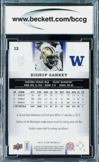 2014 Upper Deck Star Rookies #12 Bishop Sankey BCCG 10.0