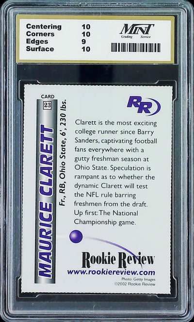 2002 Rookie Review #23 Maurice Clarett MNT 10