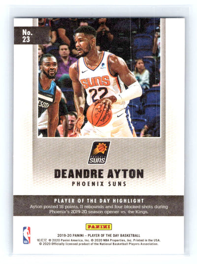 2019-20 Panini Player of the Day #23 Deandre Ayton Silver