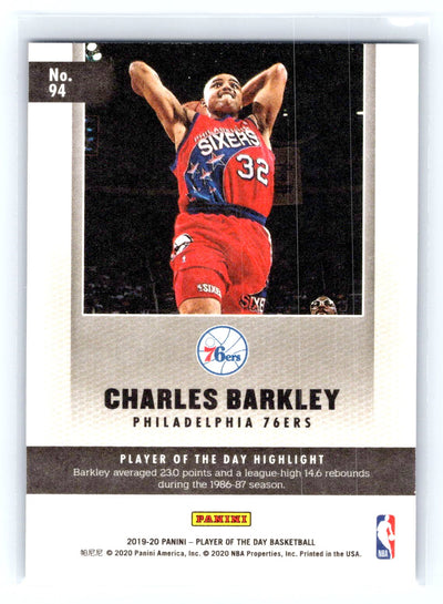 2019-20 Panini Player of the Day #94 Charles Barkley Silver