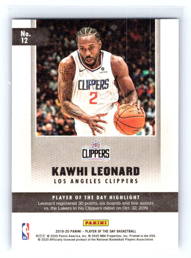 2019-20 Panini Player of the Day 