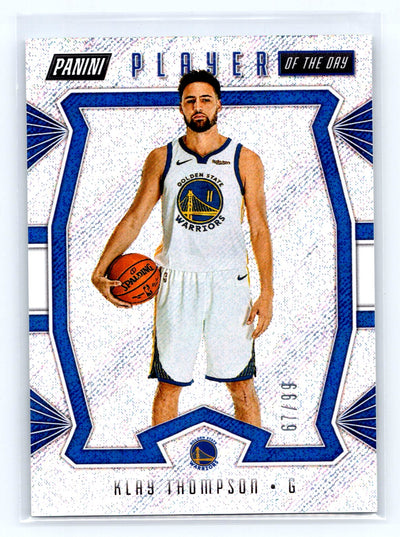 2019-20 Panini Player of the Day #6 Klay Thompson Rapture 67/99