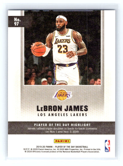 2019-20 Panini Player of the Day #97 LeBron James Silver