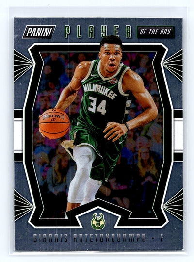 2019-20 Panini Player of the Day #18 Giannis Antetokounmpo Silver
