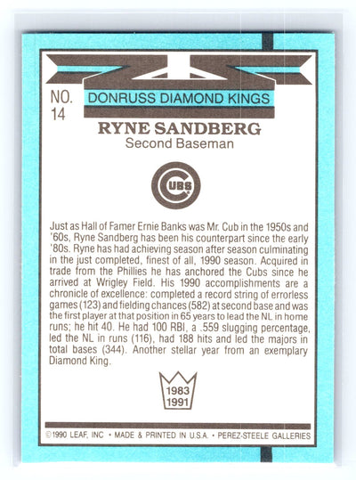 1991 Donruss #14 Ryne Sandberg