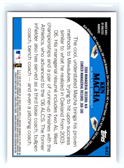 2009 Topps #642 Ken Macha