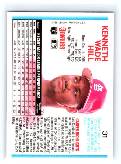 1992 Donruss #31b Ken Hill