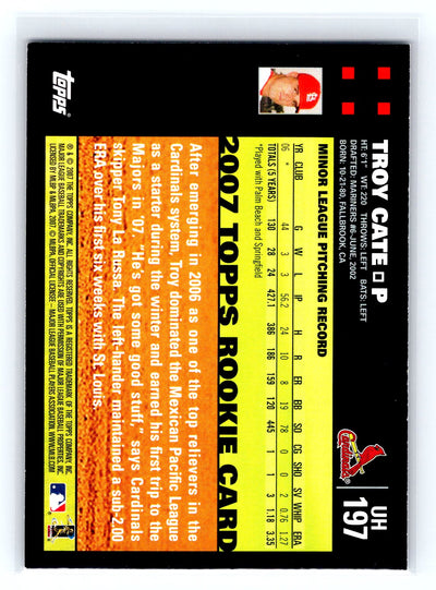 2007 Topps Updates & Highlights #UH197 Troy Cate