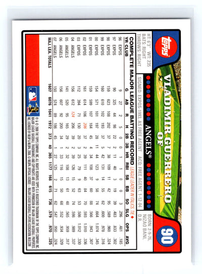 2008 Topps #90 Vladimir Guerrero