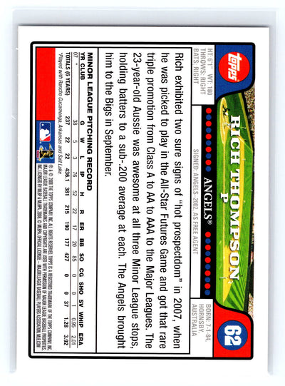 2008 Topps #62 Rich Thompson