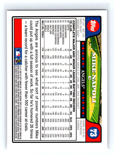 2008 Topps #73 Mike Napoli Gold Foil