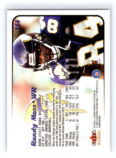 2000 SkyBox Dominion #184 Randy Moss