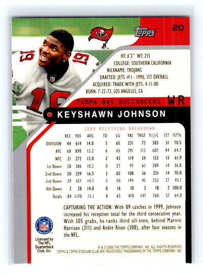 2000 Stadium Club #20 Keyshawn Johnson