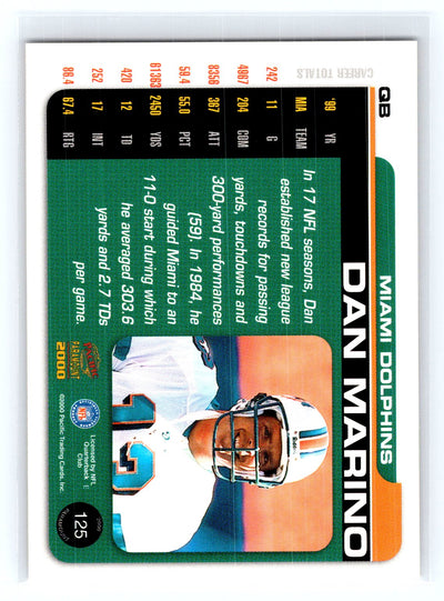 2000 Pacific Paramount #125 Dan Marino