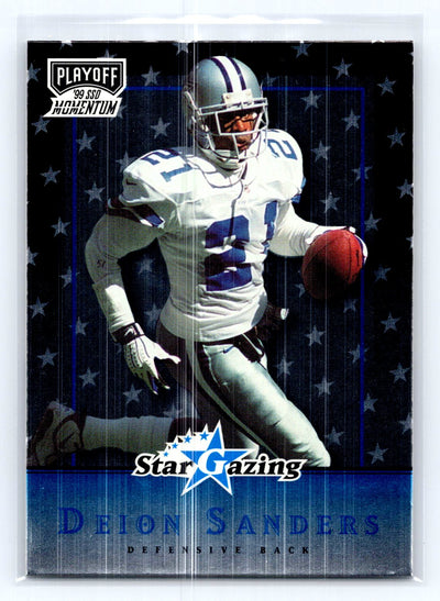 1999 Playoff Momentum SSD #SG28 Deion Sanders Star Gazing