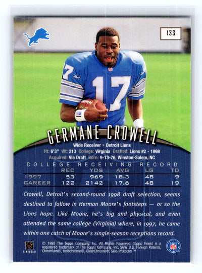 1998 Finest #133 Germane Crowell