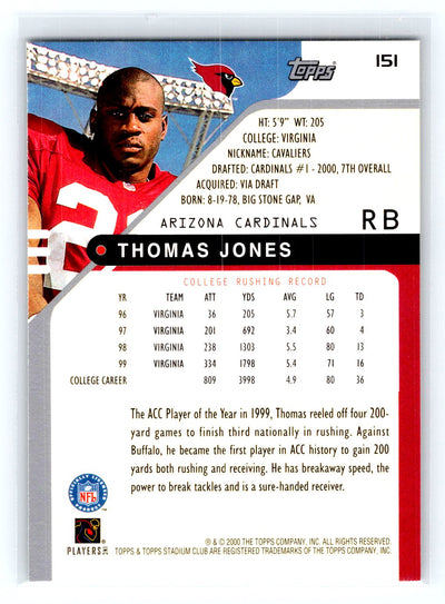 2000 Stadium Club #151 Thomas Jones