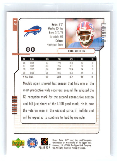 2000 Upper Deck MVP #21 Eric Moulds